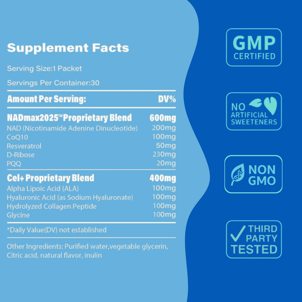 AuroCell Liquid NAD+ 1000mg Supplement